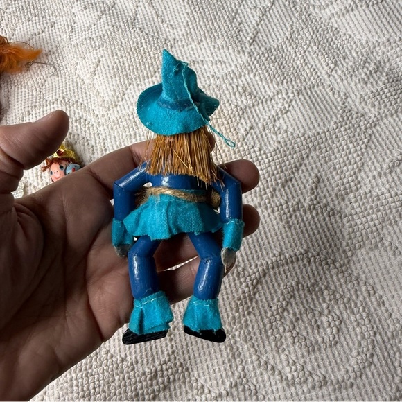 Vintage Kurt S. Adler Wizard of Oz wooden ornaments Dorothy Scarecrow Lion Tin M - Picture 16 of 16